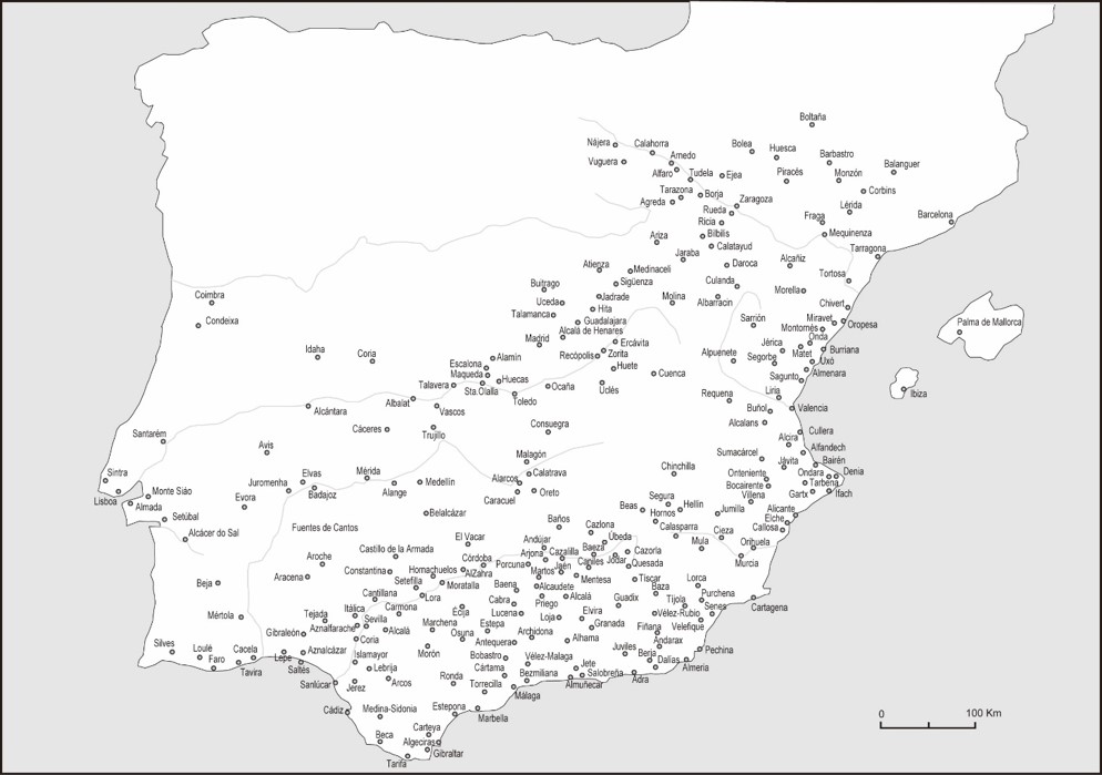 図1-5 アンダルスのイスラーム諸都市